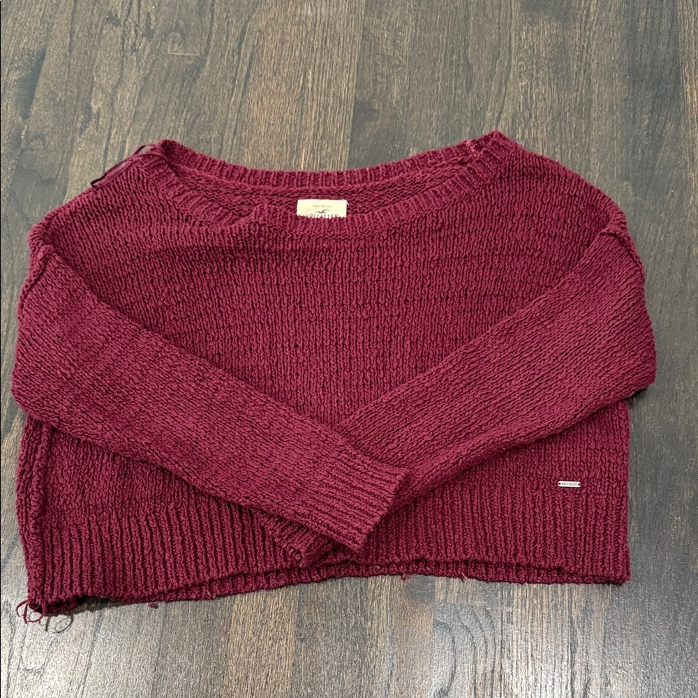 Hollister Co. Women's Burgundy Sweater